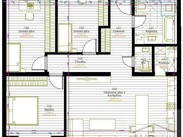4 izbové rodinné domy s výbornou dispozíciou, štandardom, oplotením a záhradou na kľúč