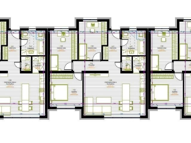 4 izbové rodinné domy s výbornou dispozíciou, štandardom, oplotením a záhradou na kľúč