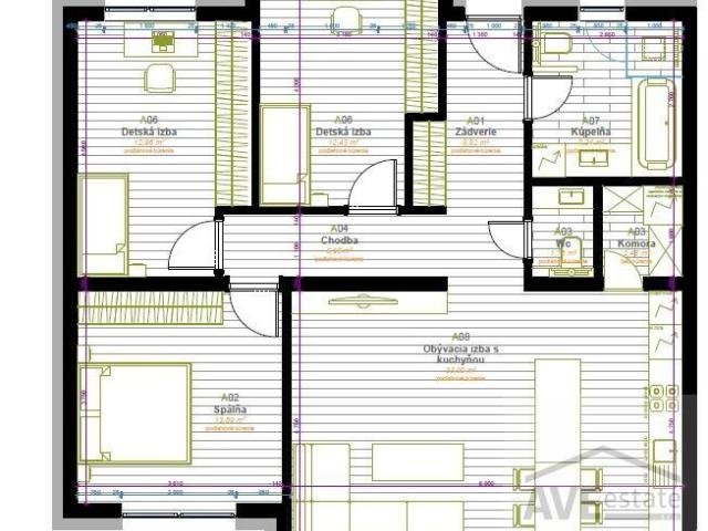 4 izbové rodinné domy s výbornou dispozíciou, štandardom, oplotením a záhradou na kľúč