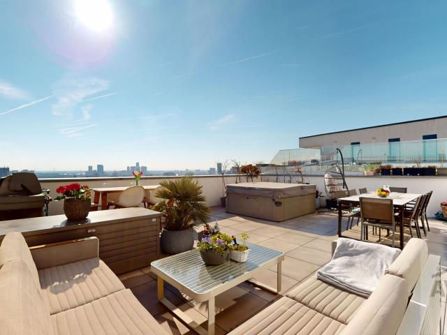 Prémiový byt na Kolibe: 247 m² celkovej plochy s terasou a jacuzzi v uzavretom rezidenčnom areáli