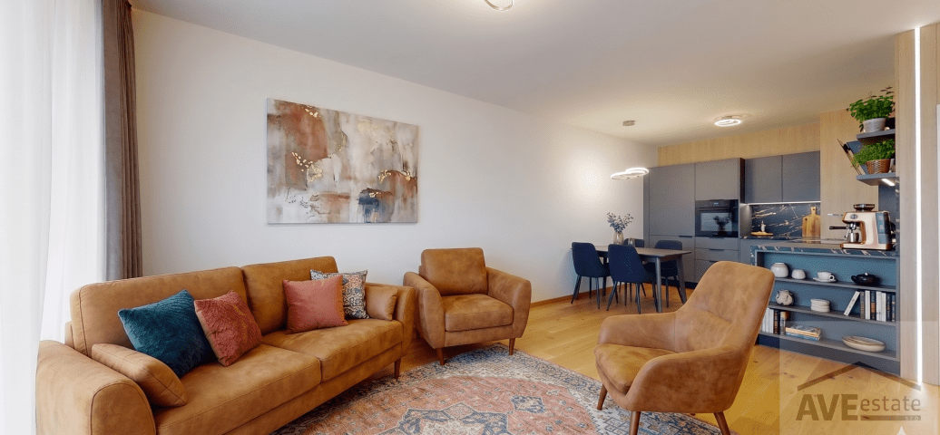 Dizajnový dvojizbový byt pri OC Nivy - pivničná kobka v cene